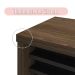 Mesa de Escritório Executiva Marrom e Preta 136 cm