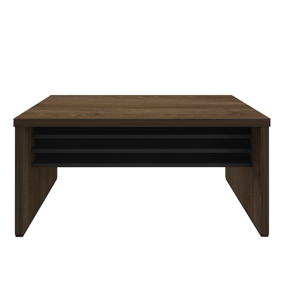 Mesa de Escritório Executiva Marrom e Preta 159 cm