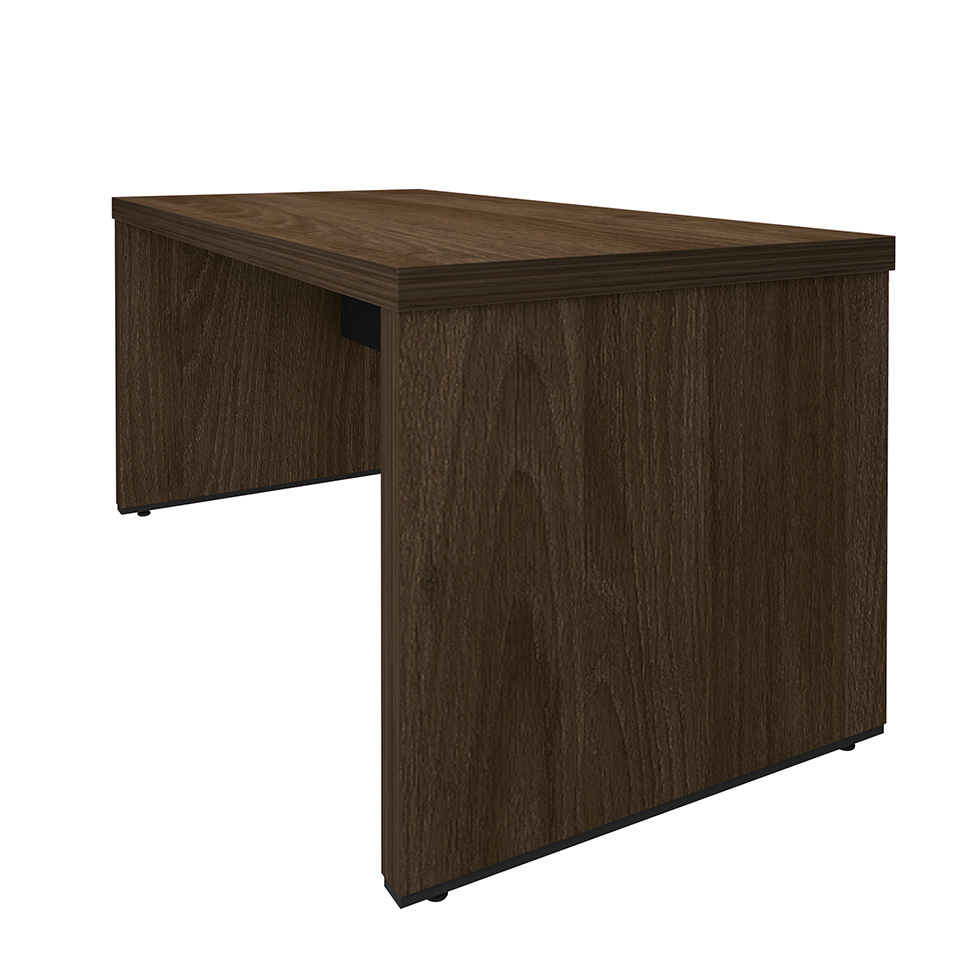 Mesa de Escritório Executiva Marrom e Preta 159 cm