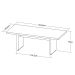 Mesa de Escritório Executiva Marrom e Preta 204 cm