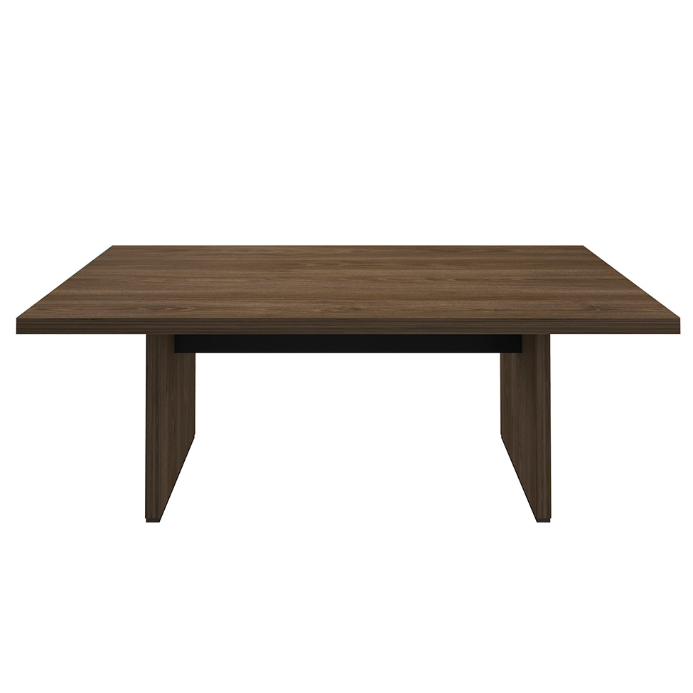 Mesa de Escritório Executiva Marrom e Preta 204 cm