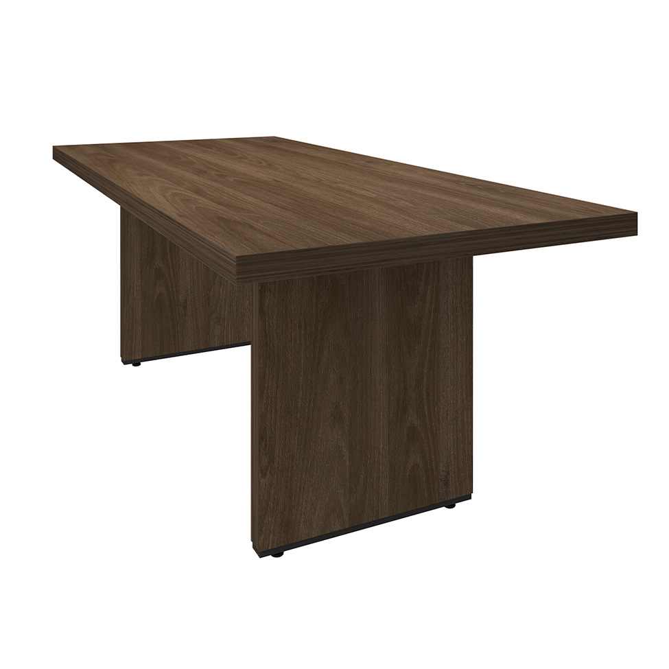 Mesa de Escritório Executiva Marrom e Preta 204 cm