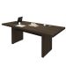 Mesa de Escritório Executiva Marrom e Preta 204 cm