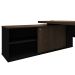 Mesa de Escritório Executivo 1 PT Marrom e Preta