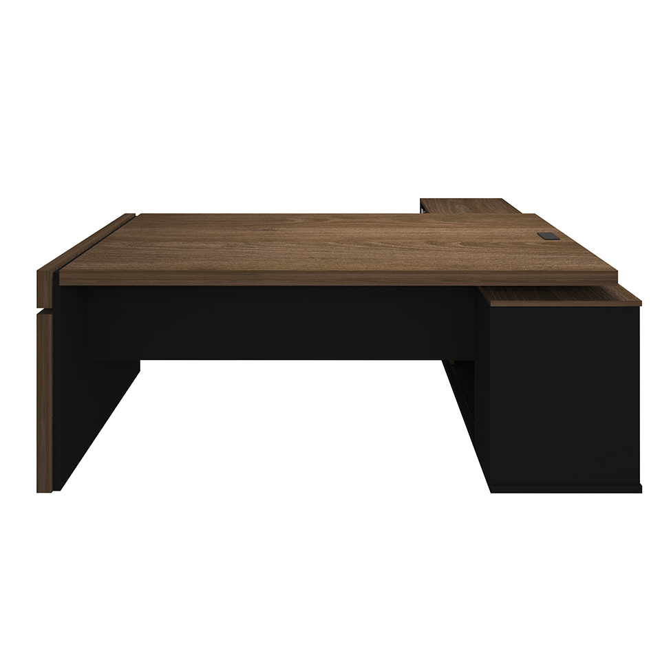 Mesa de Escritório Executivo 1 PT Marrom e Preta