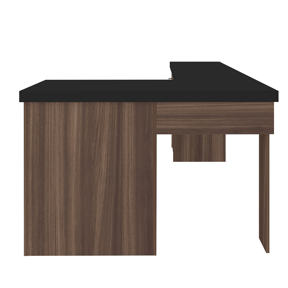 Mesa de Escritório Mali Preta e Ipê