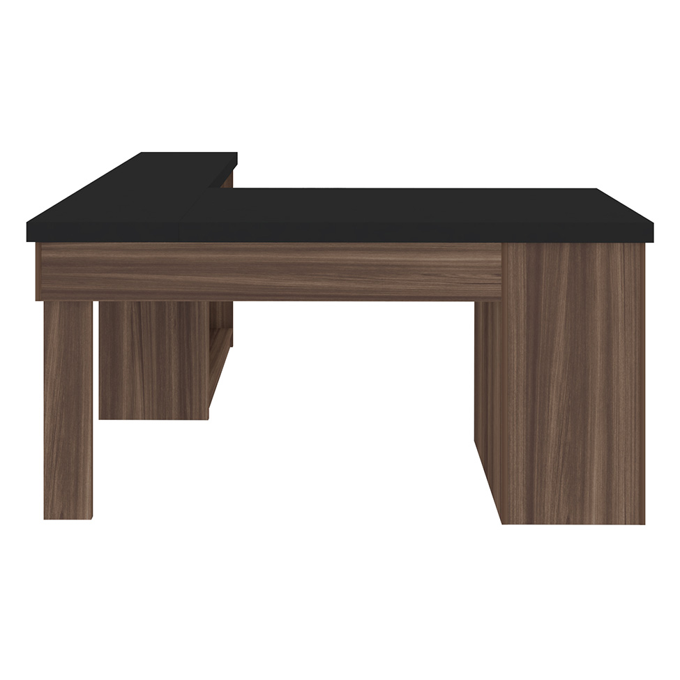 Mesa de Escritório Mali Preta e Ipê