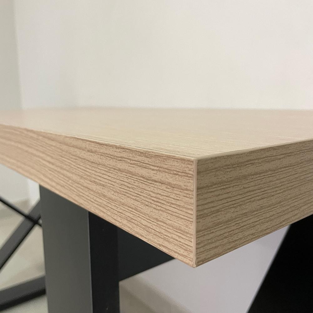 Mesa de Escritório Moderna Michigan Carvalho Preto