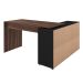Mesa de Escritório Nero Ipê e Preta