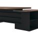 Mesa de Escritório Presidente Tebis 2 PT 4 GV Marrom e Preta