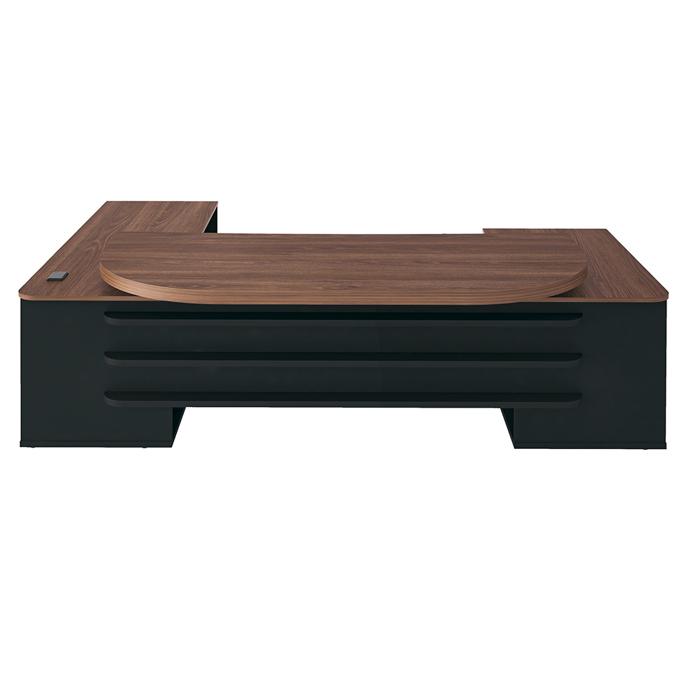 Mesa de Escritório Presidente Tebis 2 PT 4 GV Marrom e Preta