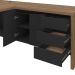 Mesa de Escritório Tebis 2 PT 3 GV Nogal e Preta