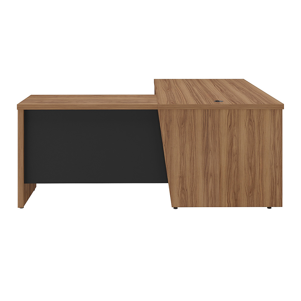 Mesa de Escritório Tebis 2 PT 3 GV Nogal e Preta