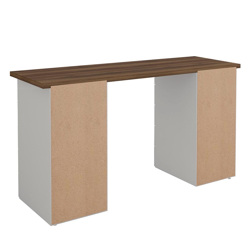 Mesa de Escritório com 10 Gavetas Maryland Nogal Branco