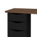 Mesa de Escritório com 10 Gavetas Maryland Nogal Preto