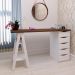 Mesa de Escritório com 5 Gavetas MIssissipi Nogal Branco