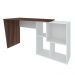 Mesa de Escritório em L 4 Nichos Indiana Ipê Branco