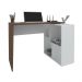 Mesa de Escritório em L 4 Nichos Indiana Ipê Branco