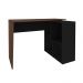 Mesa de Escritório em L 4 Nichos Indiana Ipê Preto