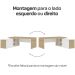 Mesa de Escritório em L Diretoria Connect Carvalho/Branco