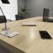 Mesa de Escritório em L Diretoria Connect Carvalho/Branco