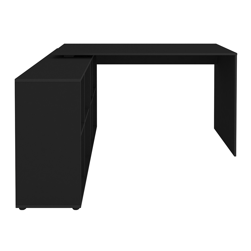 Mesa de Escritório em L Nero Preta