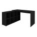 Mesa de Escritório em L Nero com Gaveteiro Bit 4 GV Preto