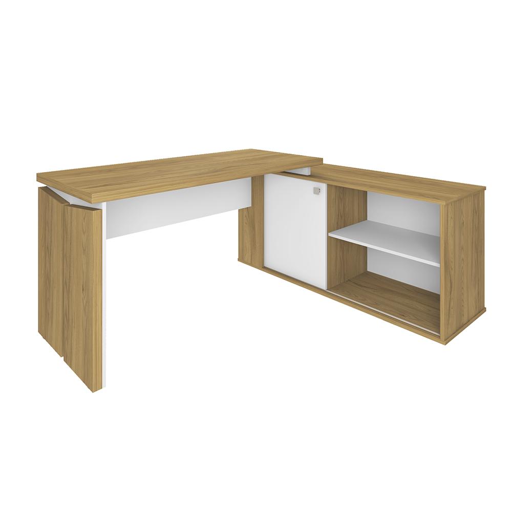 Mesa de Escritório em L Noruega Olmo Branco
