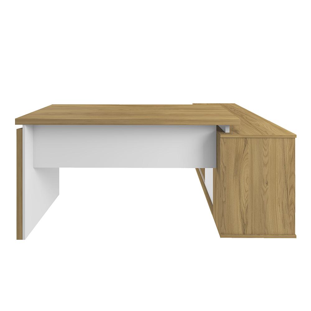 Mesa de Escritório em L Noruega Olmo Branco
