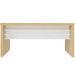 Mesa p/ Escritório Tampo e Laterais Tamburato Simples 135 cm Carvalho/Branco