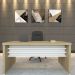 Mesa p/ Escritório Tampo e Laterais Tamburato Simples 135 cm Carvalho/Branco