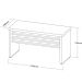 Mesa p/ Escritório Tampo e Laterais Tamburato Simples 135 cm Carvalho/Branco