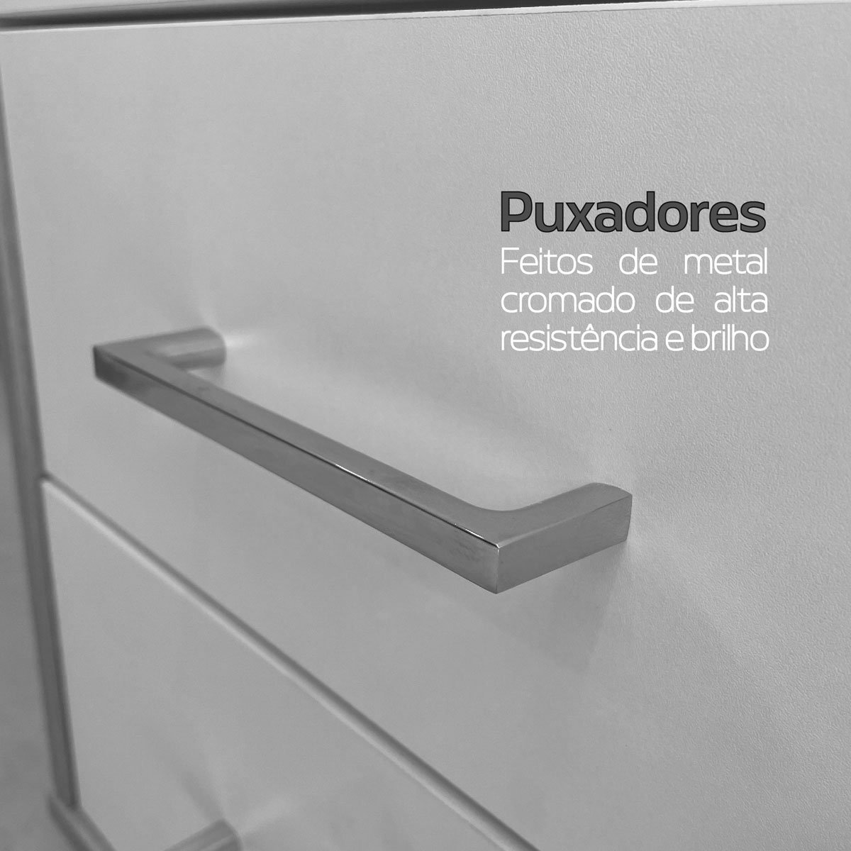 Mesa p/Escritório 4 Gavetas Tampo Tamburato MDP Lado Esquerdo Carvalho/Branco
