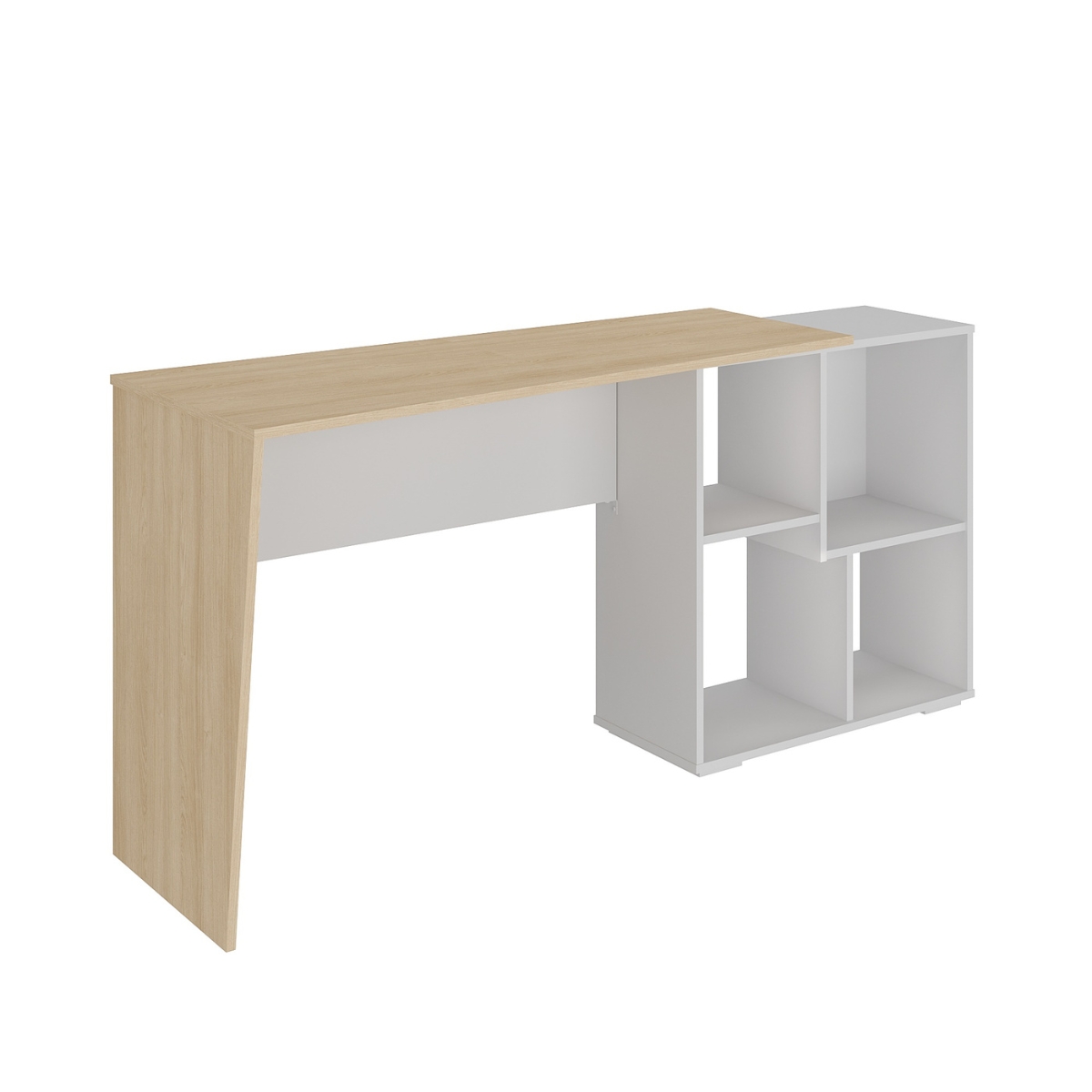 Mesa para Computador com Nichos Salamanca Carvalho Branco