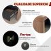 Mesa para Escritório 2 Portas 3 Gavetas Diretor em L Nogal/Preto