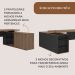 Mesa para Escritório Diretor com Porta de Correr e Nichos Nogal/Preto