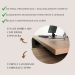 Mesa para Escritório Diretor com Porta de Correr e Nichos Nogal/Preto