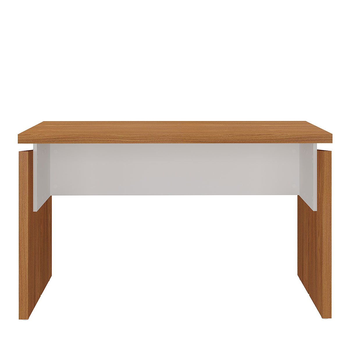Mesa para Escritório Escrivaninha Tamburato MDP Freijó/Branco