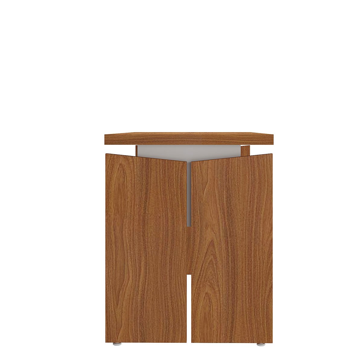Mesa para Escritório Escrivaninha Tamburato MDP Freijó/Branco