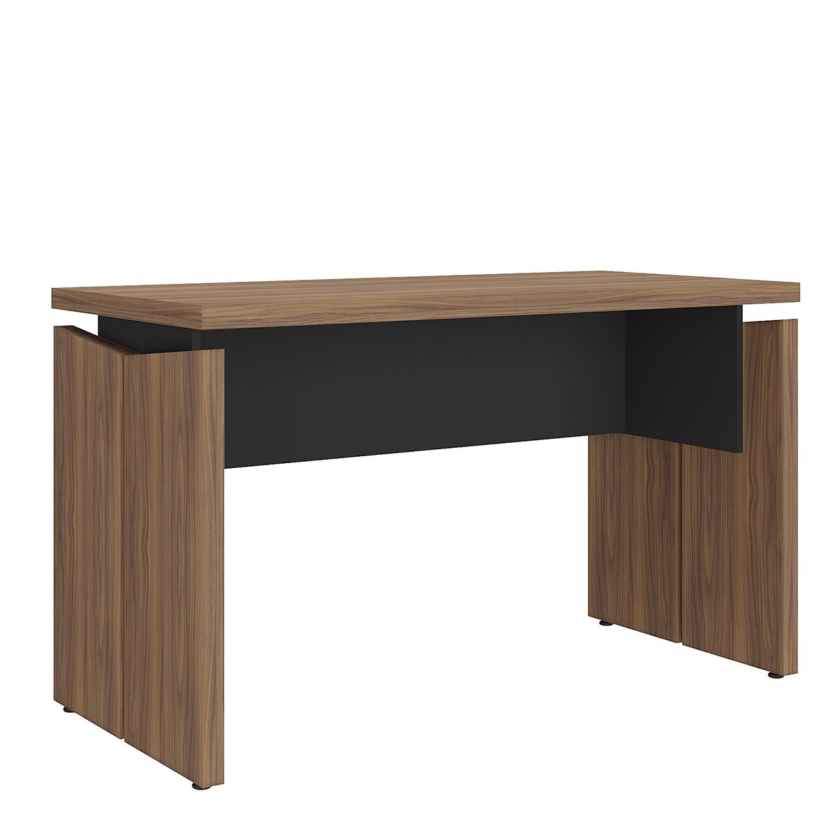 Mesa para Escritório Escrivaninha Tamburato MDP Nogal/Preto