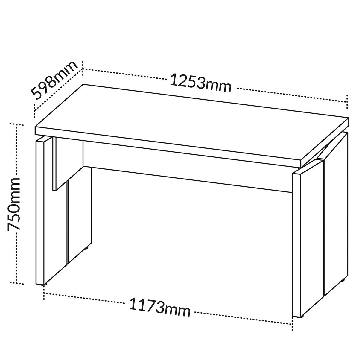 Mesa para Escritório Escrivaninha Tamburato MDP Nogal/Preto