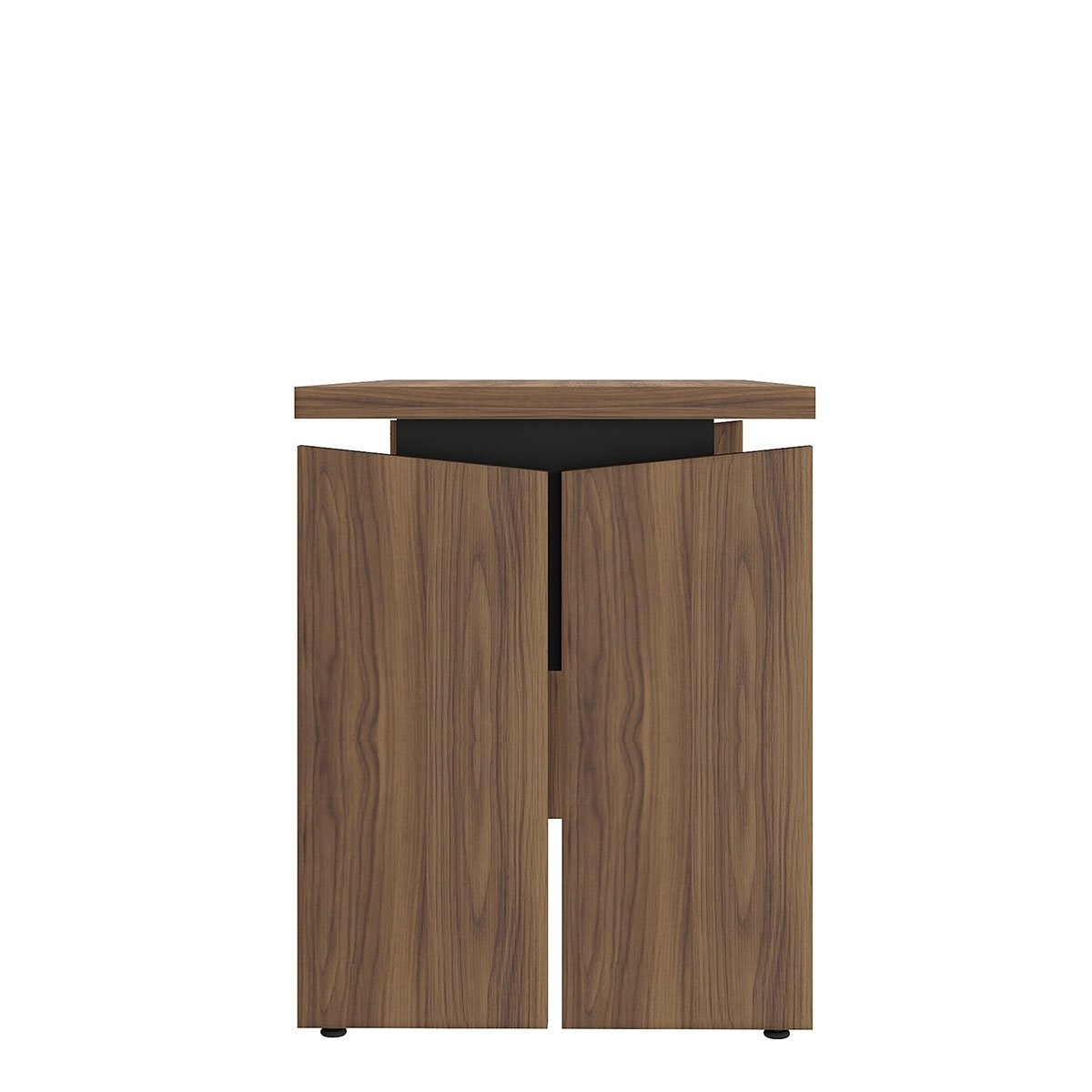Mesa para Escritório Escrivaninha Tamburato MDP Nogal/Preto