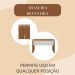 Mesa para Escritório Pequena Tamburato MDP Freijó/Branco