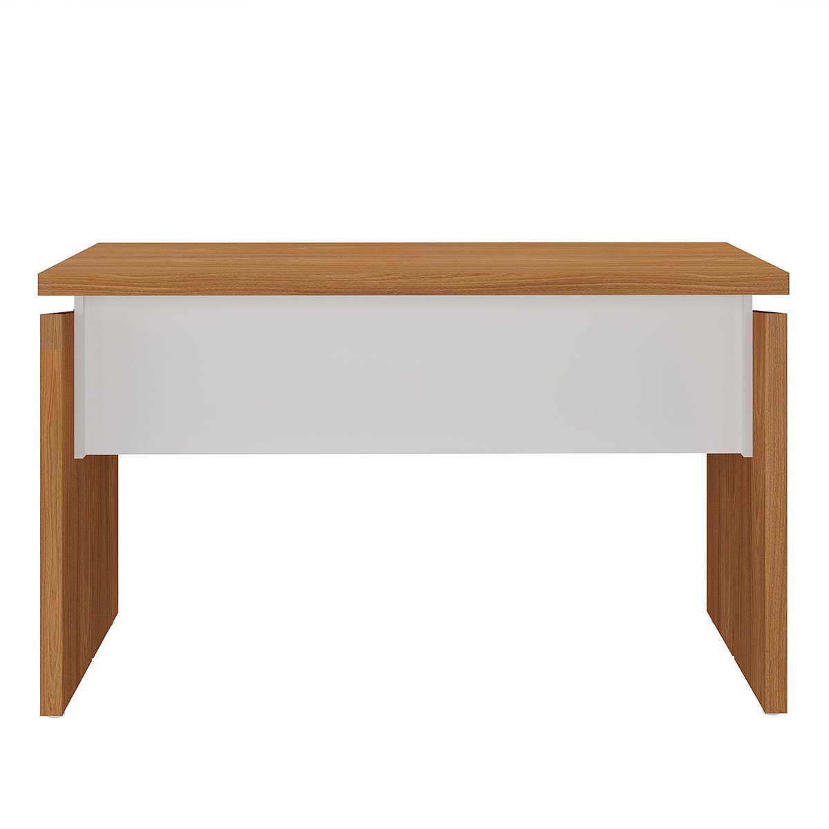 Mesa para Escritório Pequena Tamburato MDP Freijó/Branco