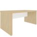 Mesa para Escritório Tamburato com Tampo Sapatas e Travessas Carvalho/Branco