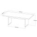 Mesa para Escritório para Reunião Grande  Nogal/Preto