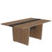 Mesa para Escritório para Reunião com 2 Tomadas Nogal/Preto