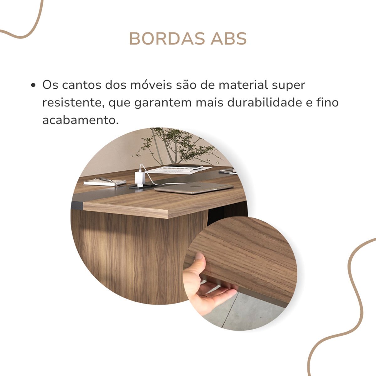 Mesa para Escritório para Reunião com 2 Tomadas Nogal/Preto