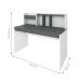 Mesa para Estudo 4 Gavetas Nevada Grafito Branco