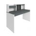 Mesa para Estudo 4 Gavetas Nevada Grafito Branco